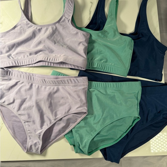 Real Essentials Other - Comfortable Women's Sports Bras in Lavender, Teal, and Navy